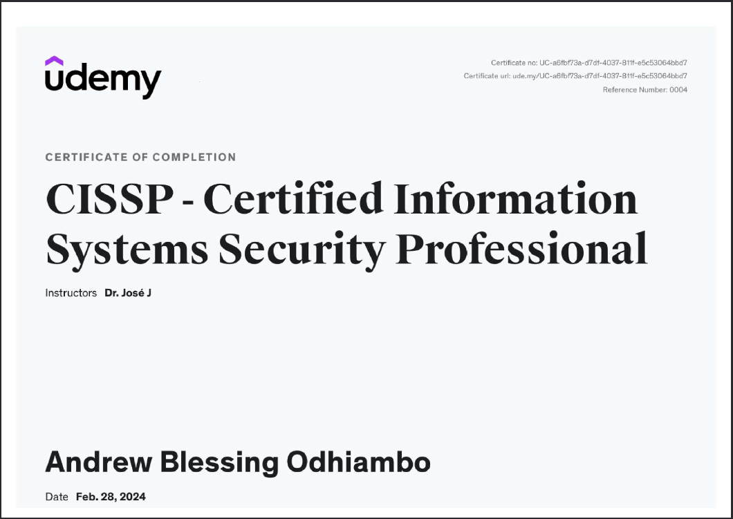 CISSP Certificate